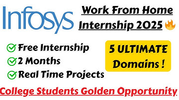 Infosys Work From Home Internship 2025 |How to Apply + Eligibility|Best Internship for Students 2025