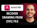 How to Recover AutoCAD Drawing From Autosave (SV$) File [2026 GUIDE]
