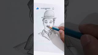 worlds Most Famous Comedian   Charlie Chaplin Pencil Drawing  Iconic Art