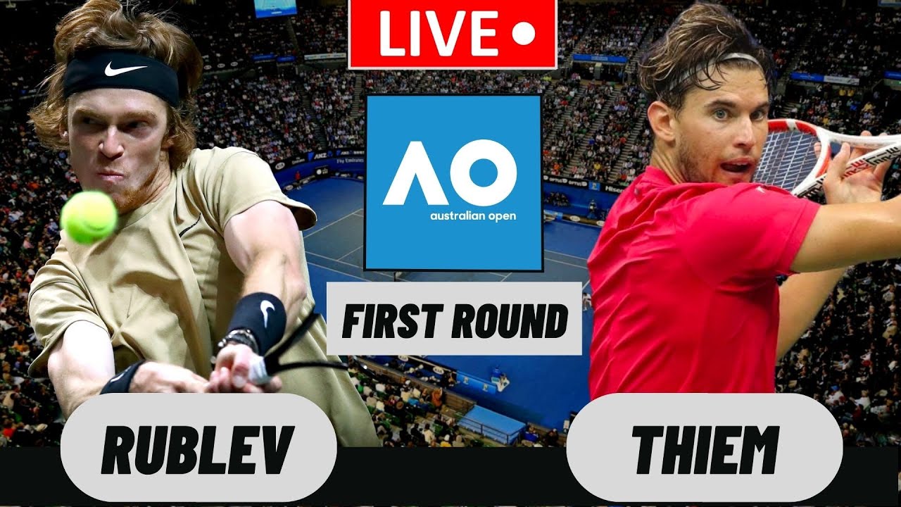 Andrey Rublev vs Dominic Thiem Australian Open 2023 Tennis Companion