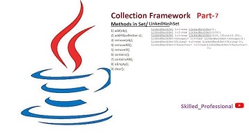 #7 Collection framework in java | LinkedHashSet Concept | Methods in LinkedHashSet & Set | Hands-on