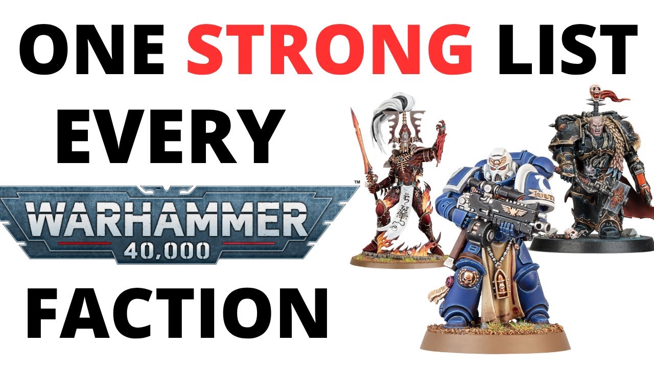 One Strong Army List for Every Warhammer 40K Faction - Best Lists Post Update So Far?