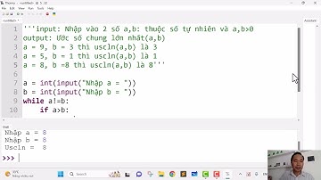 Chương trình con tìm ước số chung lớn nhất của hai số