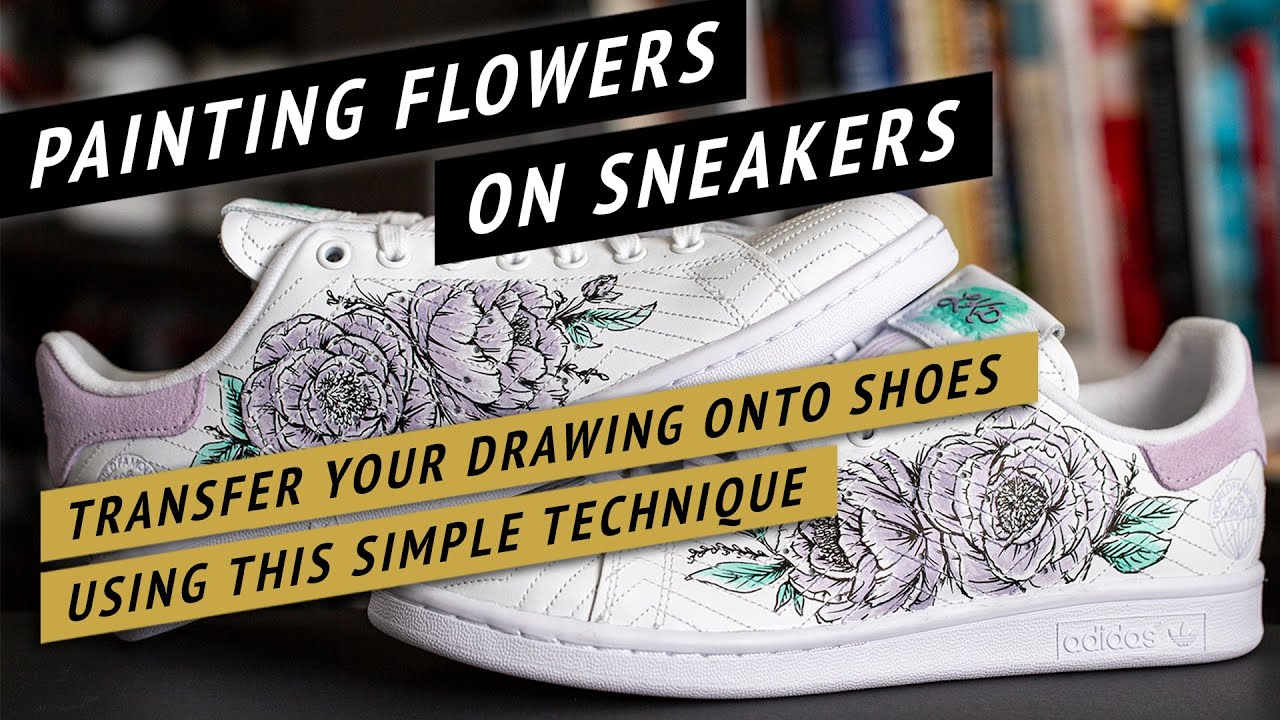 Customizing Shoes with Hand Painted Flowers (Peonies)