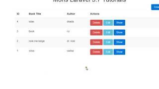 Laravel 5.7 Basic CRUD functions part 2