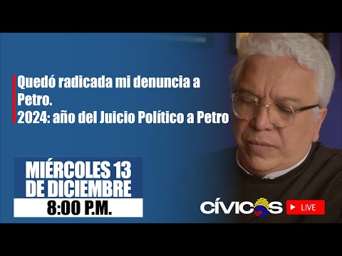 Quedó radicada mi denuncia a Petro. 2024: año del Juicio Político a Petro.
