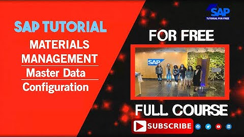 SAP Material Management I Material Master Data | Configuration | SAP MM | SAP Tutorial For Free