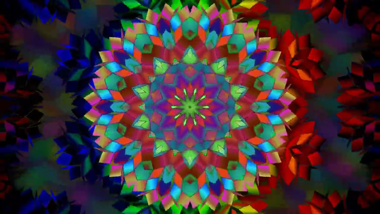 Mesmerizing Mandala Psychedelic Loop 4K 🌈 | Relaxing Visuals for Meditation, Yoga & VJ Background