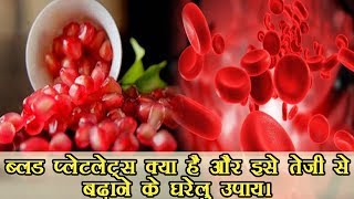 ब्लड प्लेटलेट्स क्या है और इसे तेजी से बढ़ाने के घरेलु उपाय। how to increase blood platelets count