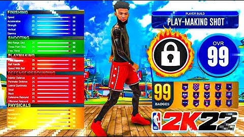*NEW* BEST PLAYMAKING SHOT CREATOR LOCKDOWN BUILD! BEST GUARD BUILD IN NBA 2K22!