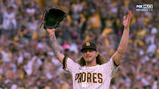 Padres' Josh Hader looking NASTY to close out NLCS Game 2 (Strikes out the side vs. Phillies!)