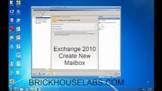 Create New Exchange 2010 Mailbox and User Account