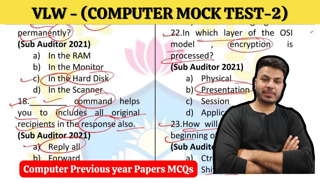VLW Computer Mock Test Computer MCQs asked in jkssb previous exams