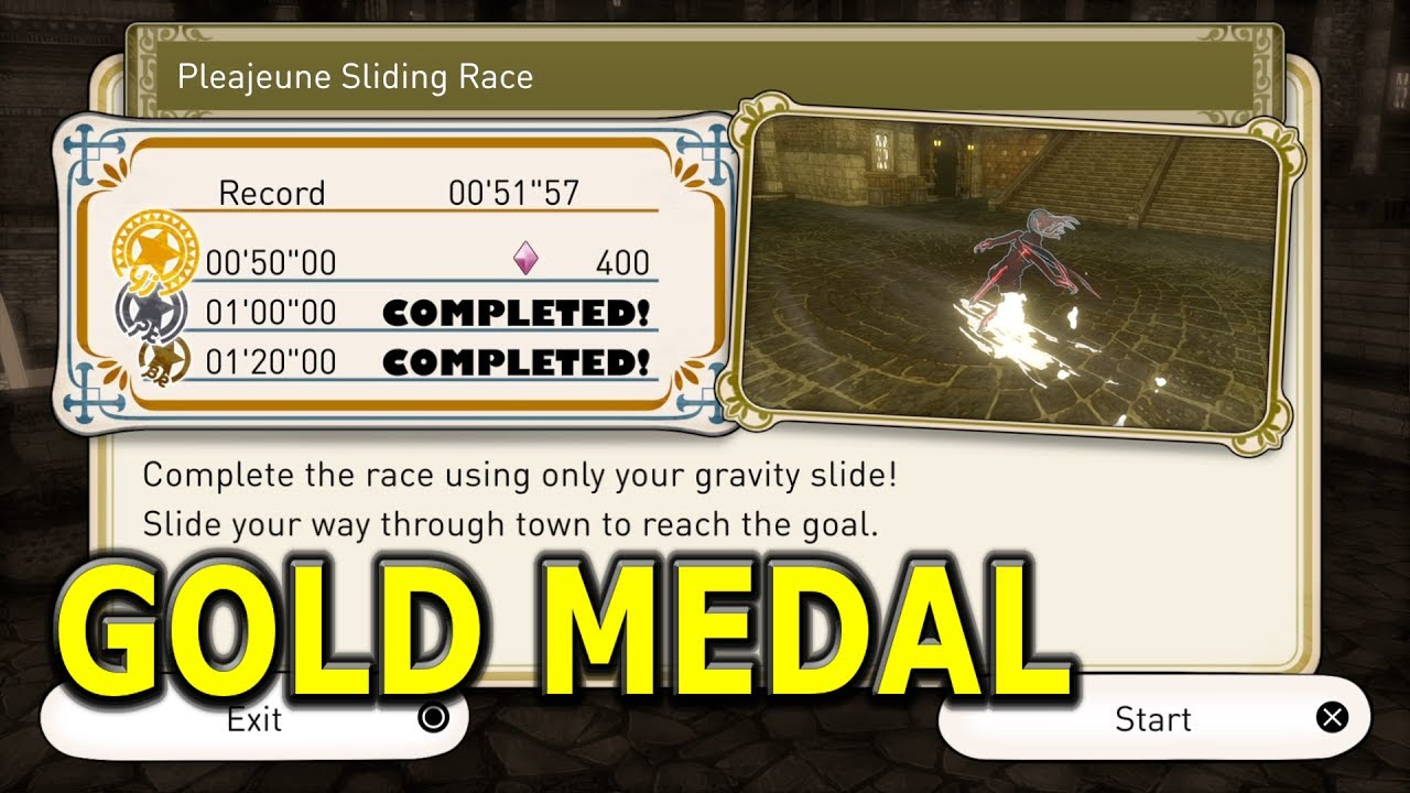 Gravity Rush Remastered - Pleajeune Sliding Race Gold Medal! HQ
