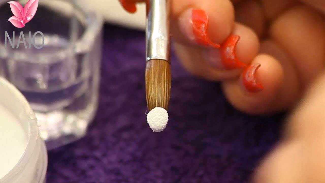 Correct Acrylic Consitancy Tutorial By Naio Nails Acrylic Nail Powder Acrylic Nail Shapes Diy Acrylic Nails