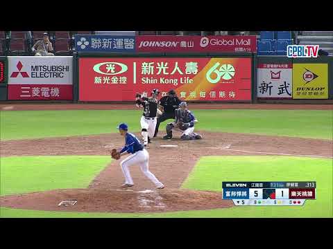 10/24 富邦 VS 樂天 五局下，Nice Play！池恩齊攔下滾地球後傳下一壘刺殺跑者