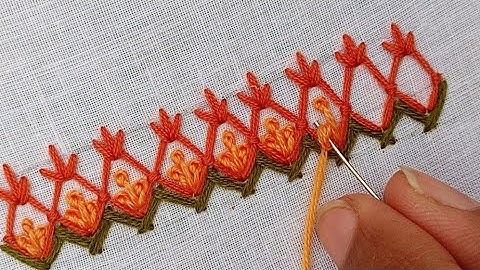 New Simple Border Line Stitch for Beginners || Border Line Design || Hand Embroidery
