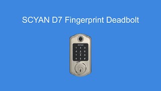 Scyan D7 Smart deadbolt lock with fingerprint, code, key fob, TTLock App access for home, airbnb