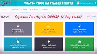 TUTORIAL UPGRADE SISMADAK V6.0 MENJADI SIDOKAR V1.2 | SOFTWARE AKREDITASI KARS #GudangIlmuNaria screenshot 4