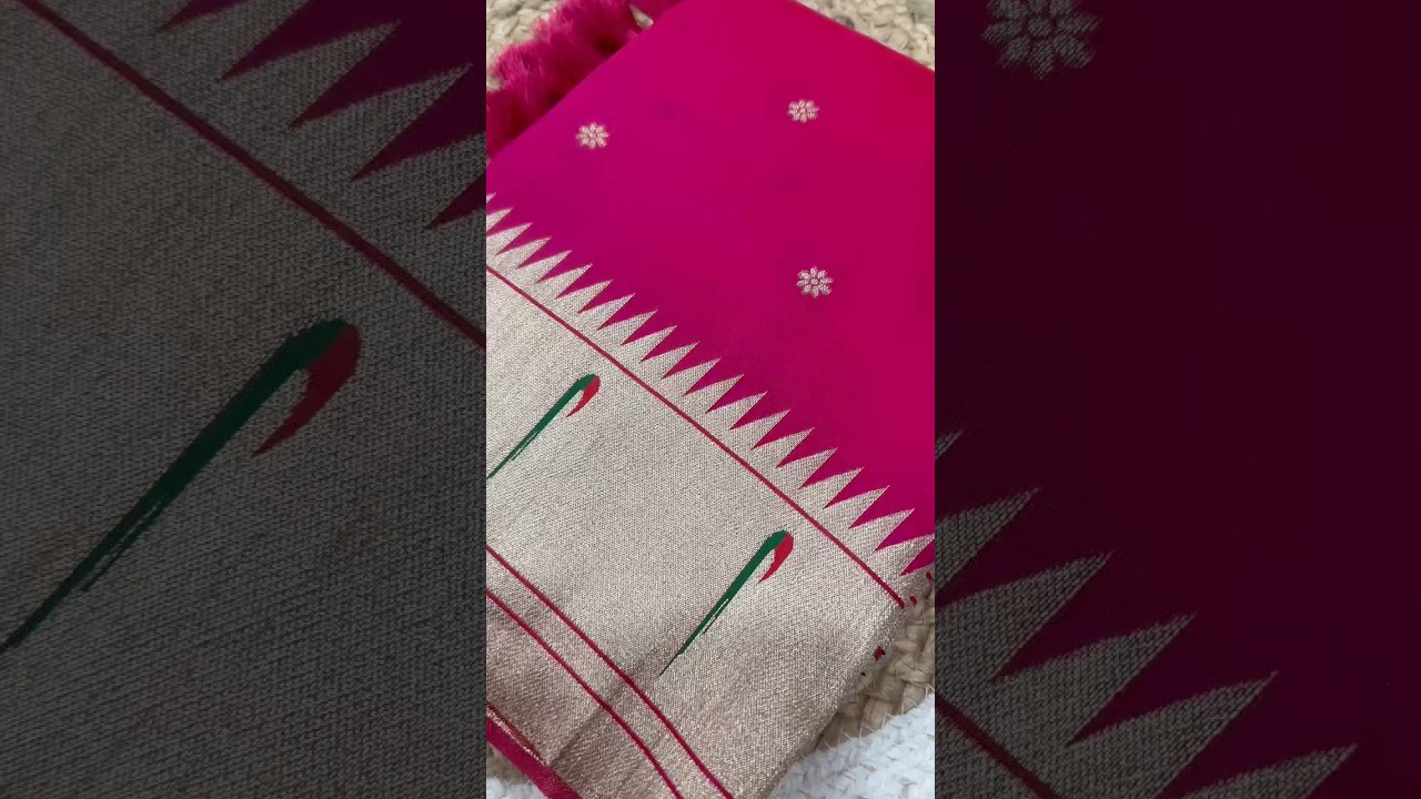 Soft Paithani Silk Meenakari Peacock Pallu Saree