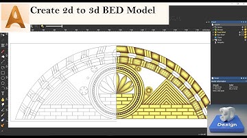 How to create 2d to 3d bed model in artcam part 1