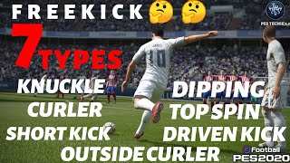 7 TYPES OF FREEKICK IN PES 20 MOBILE -DETAILED TUTORIAL || PES TECHIE 2.0||
