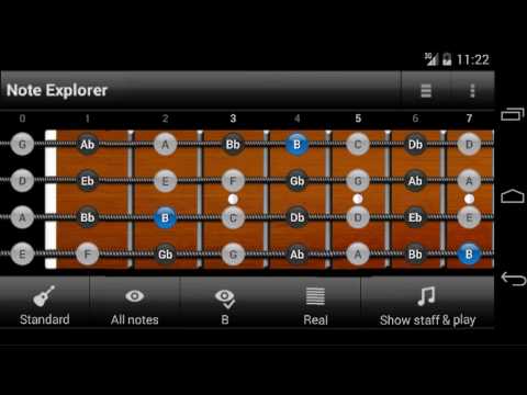 Gitara basowa Note Trainer Demo