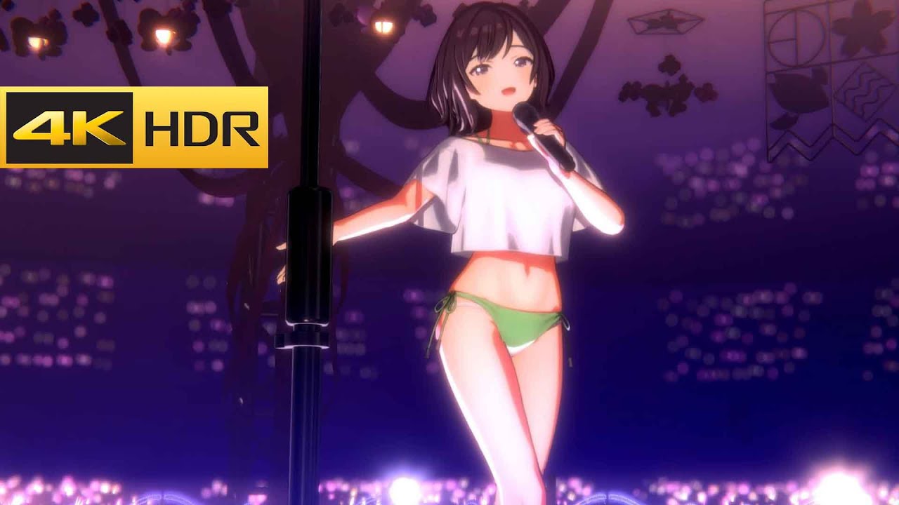 4K HDR「桜フォトグラフ」 (水着 根緒亜紗里先生 ソロ)【学マス/学園