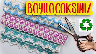 ESKİ HAVLU KENARI DANTELLERİNİ NASIL DEĞERLENDİRDİM? (Dantellerin Dönüşümü) / Recycling Old Lace