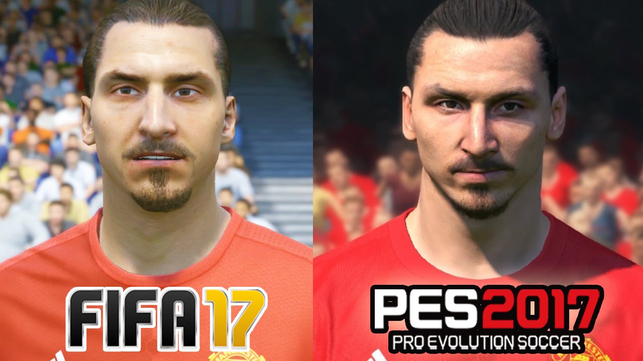 FIFA 17 Vs PES 2017 Manchester United FACE COMPARISON Ibrahimovic