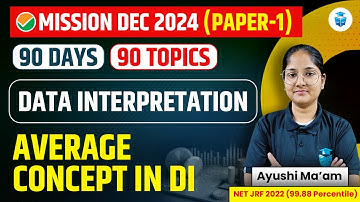UGC NET Paper 1 Data Interpretation | Average Concepts in DI | Ayushi Mam JRFAdda