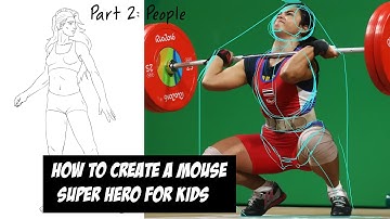 How to Draw a Mouse Super Hero for Kids Part 2: People