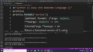String Method #Capitalize #Casefold #Center #Count #Find #Format #index #Join #Title in python.....