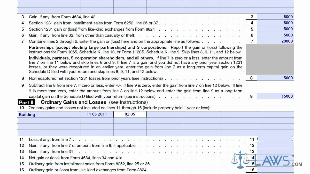 Learn How To Fill The Form 4797 Sales Of Business Property Youtube