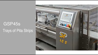 PacMatix Pty Ltd - GSP 45s - Flow-wrapper packing stone bake Pita strips in trays.