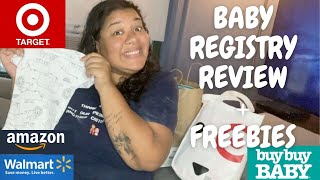 BABY REGISTRY FREEBIES + REVIEW | AMAZON, BUY BUY BABY, TARGET, WALMART| HOW TO START A REGISTRY?