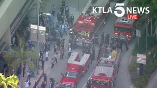 First responders hold procession to thank nurses at Cedars-Sinai Medical Center in Los Angeles