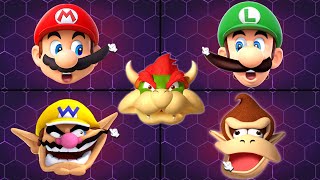 Мульт Mario Party Superstars Minigames Mario Vs Luigi Vs Waluigi Vs Wario Master Difficulty