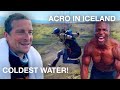 Terry crews and bears freezing swim  paragliding in iceland  best of bear