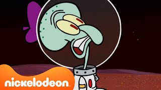 Bob Esponja | Asustando a Calamardo por 13 minutos | Nickelodeon en Español