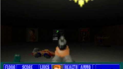 Wolfenstein 3D running on Ubuntu using OpenGL.