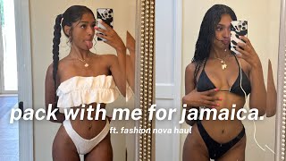 pack   prep with me for JAMAICA! Fashion Nova Haul, styling  colorful outfits, trendy 2023 swimwear