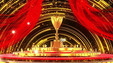 Dynamic background video material of red silk particle Award