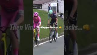 Spectacular Stage 🤩 #jonasvingegaard #girodtalia #cyclinghighlights #pinkjersey #viralshort