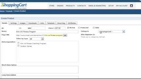 How to Setup a Product in 1ShoppingCart