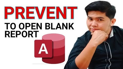 Prevent the Report from opening without records in Ms Access