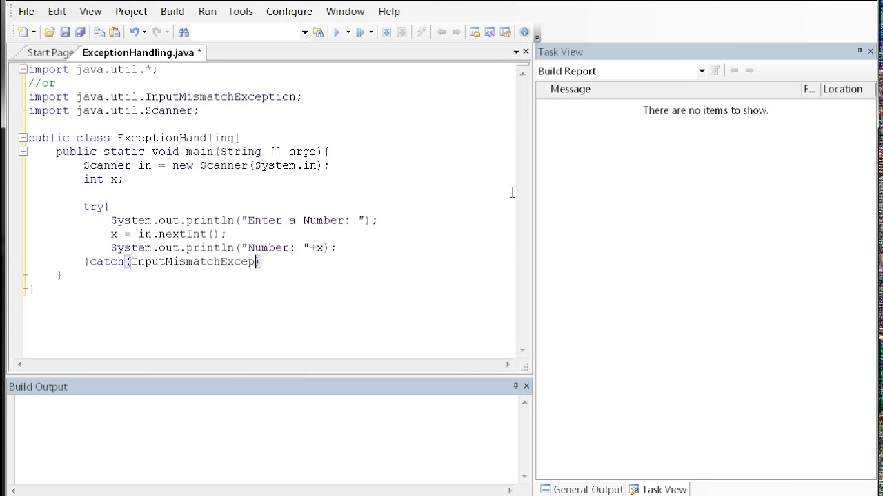 Exception Handling Input Mismatch Exception Youtube