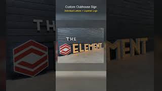 Custom Clubhouse Sign for The Element | Vintage Marquee Lights