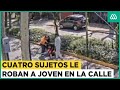 Joven víctima de violento robo mientras cruzaba la calle en Las Condes