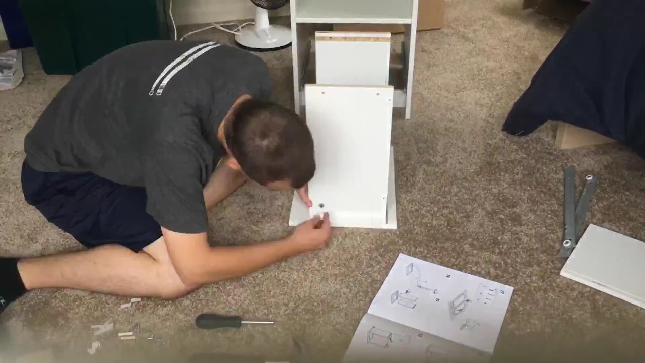 Assembling Ikea Brimnes Nightstand Timelapse YouTube